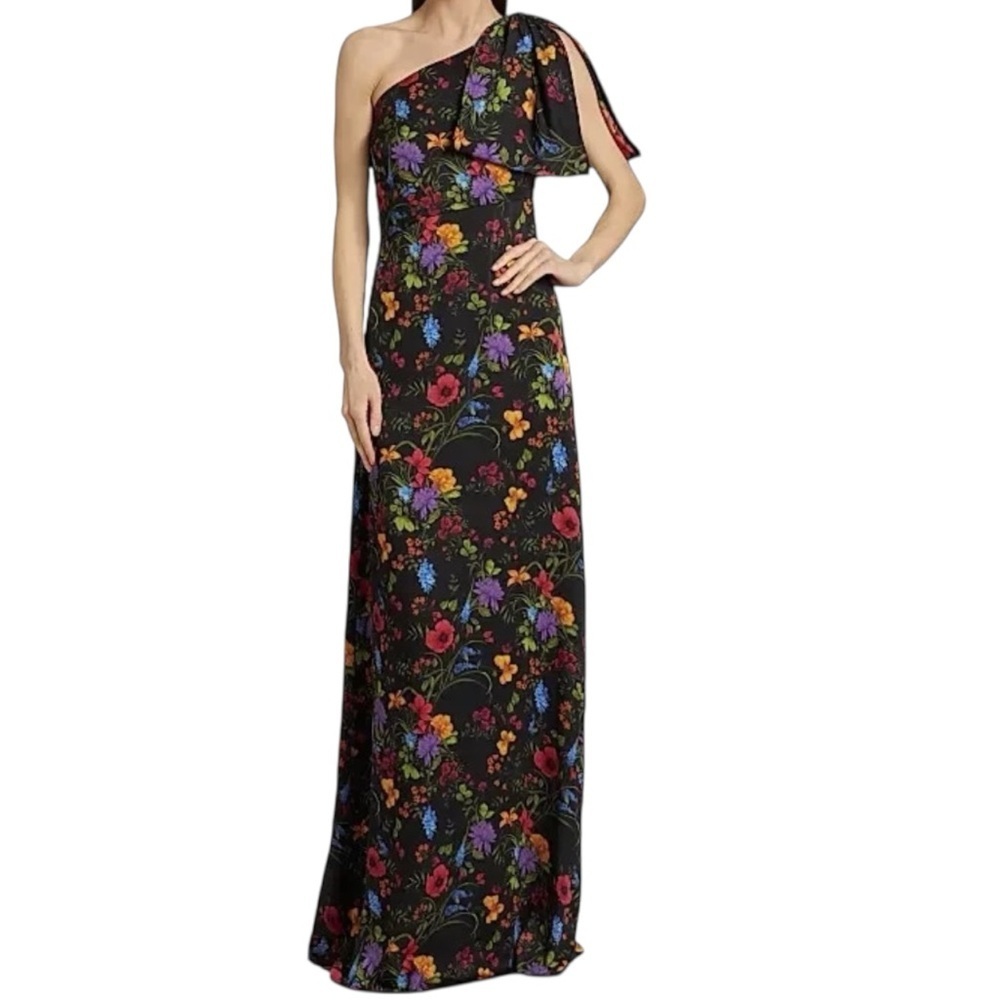 Sachin + Babi Black Floral One-Shoulder Maxi Dress - Picture 3 of 7